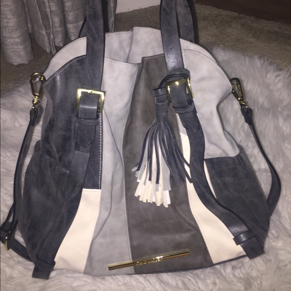 Grey STEVE MADDEN hand bag with tassel